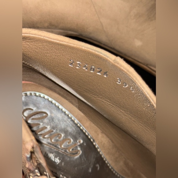 Gucci Suede Striped Boots Women's Size: 39.5 - Picture 5 of 16